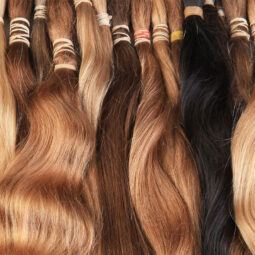 hair extension atau rambut sambungan dalam berbagai warna