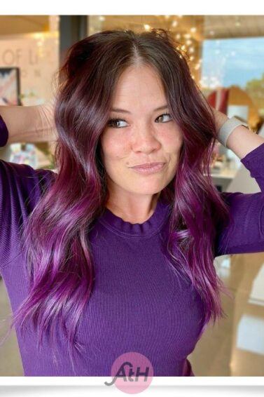 kompilasi wanita dengan warna rambut ungu