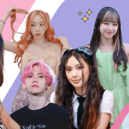 kompilasi k-pop idol dengan rambut berwarna