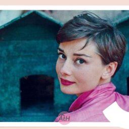 Audrey Hepburn dengan rambut pixie yang ikonik.