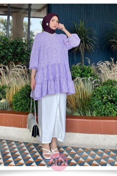 Warna jilbab yang cocok untuk baju warna ungu