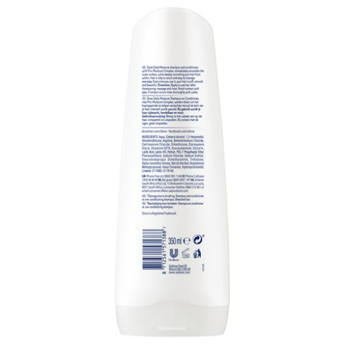 Dove Daily Moisture Conditioner_ back of bottle_350ml_product image
