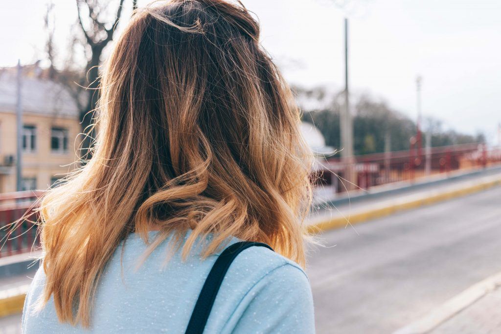 woman with an ombre hairstyle