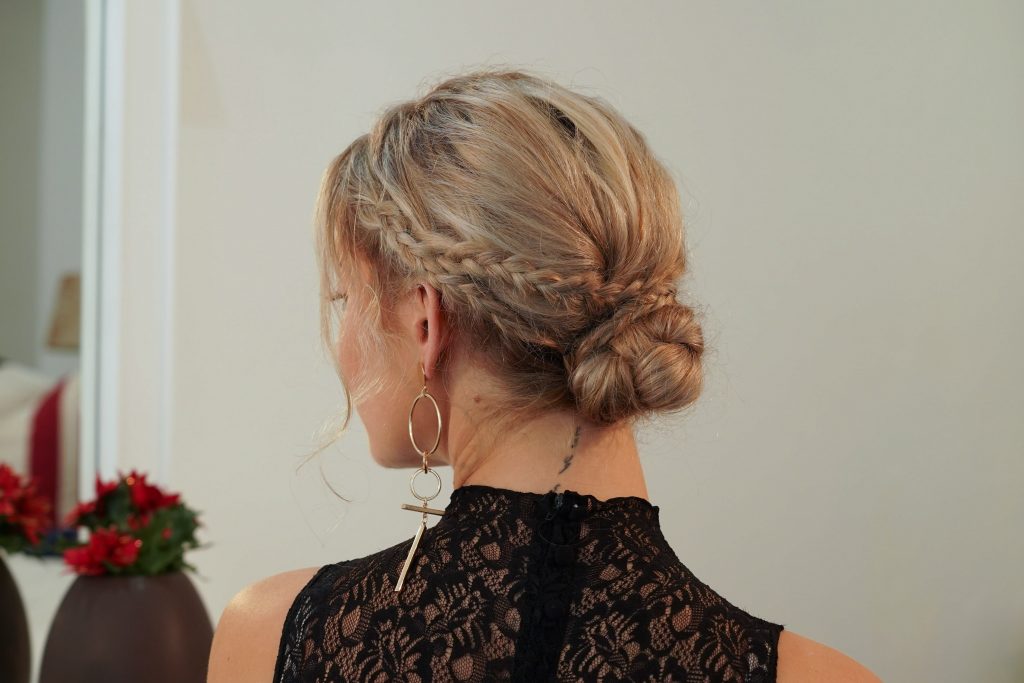 matric dance hairstyles: braided chignon