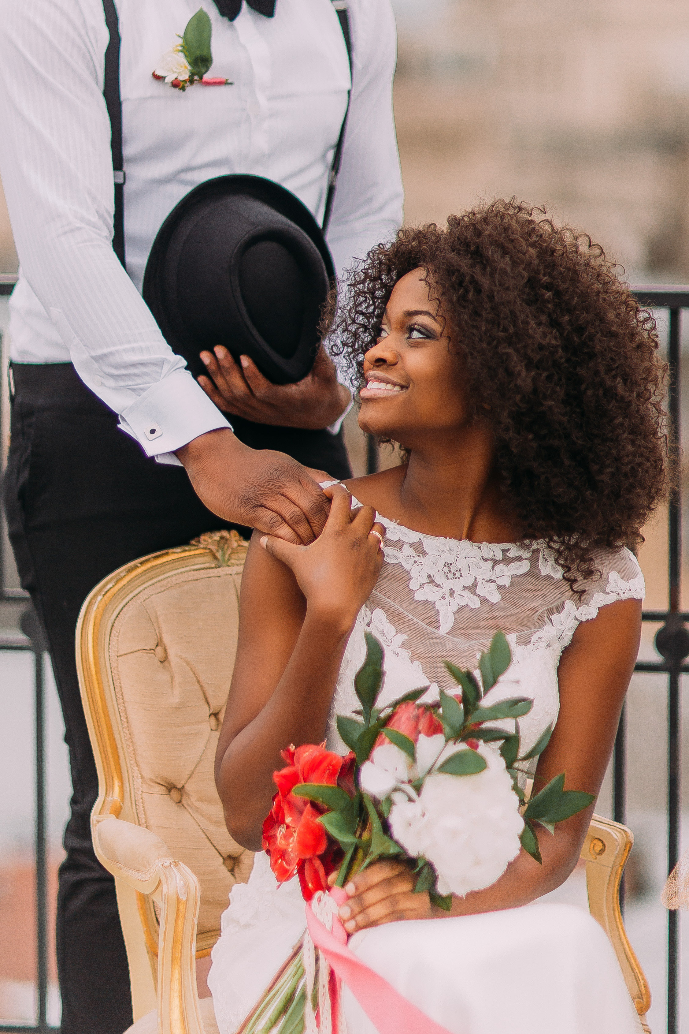 natural hair curly wig wedding hairstyle