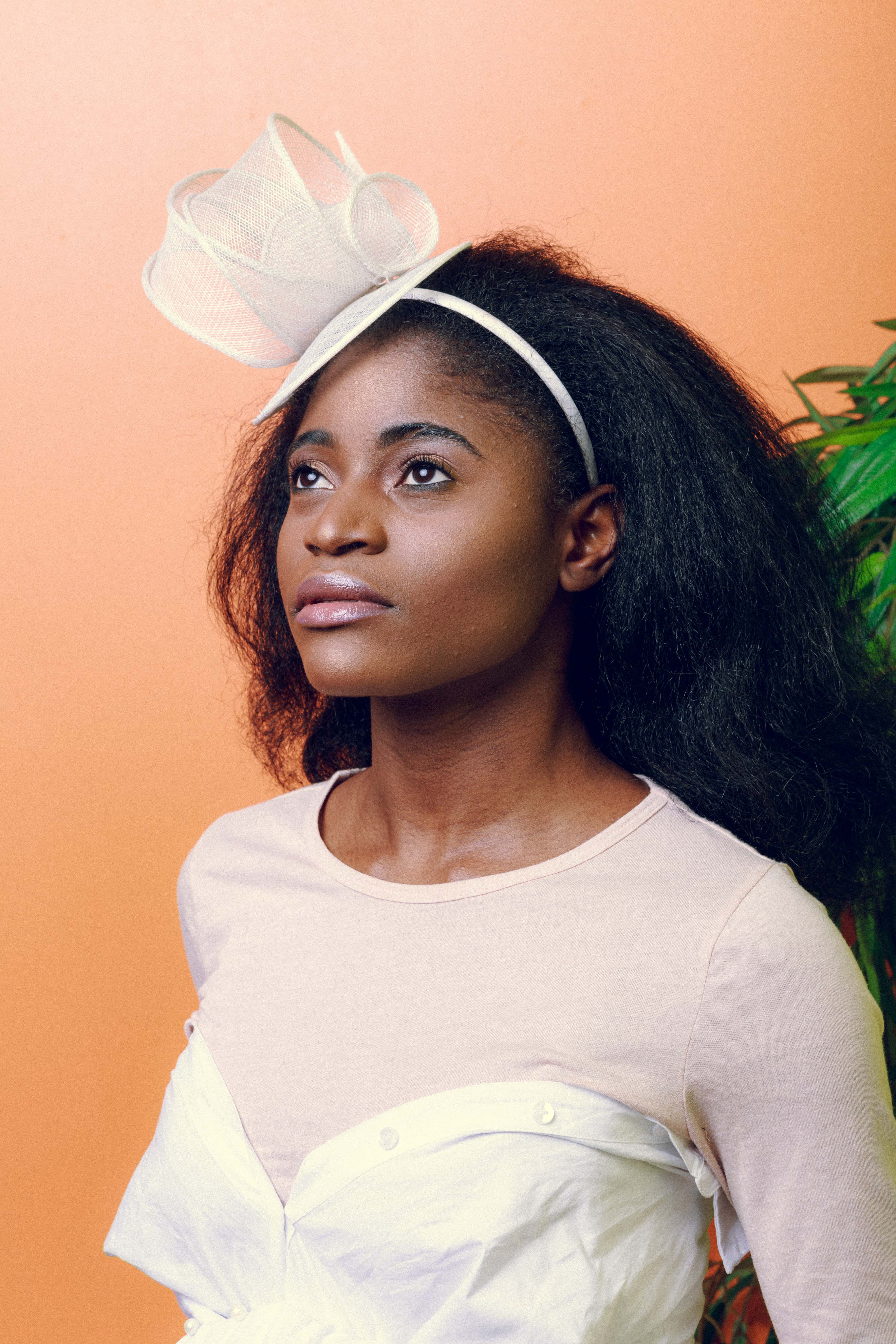 long blowdried natural hairstyle
