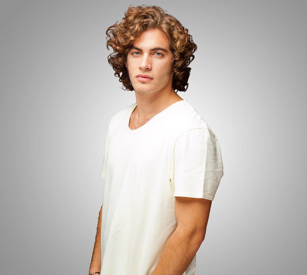 Perms: Side part curly