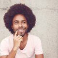 man with afro hair