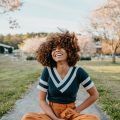 woman with curly hair