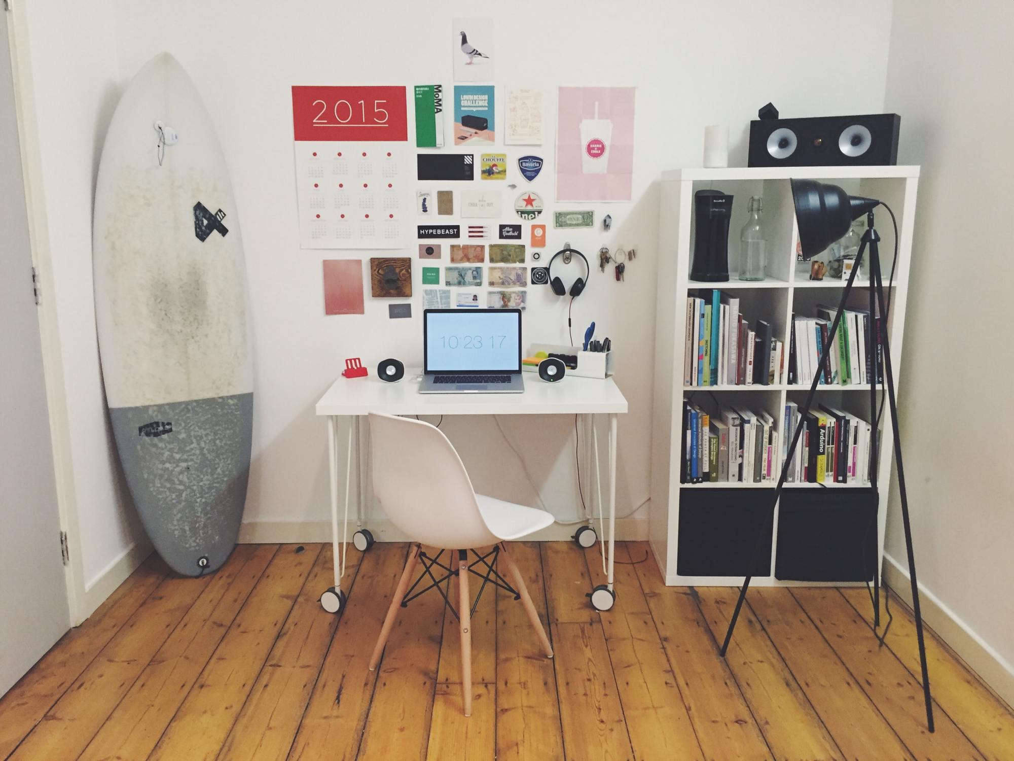 working from home workspace
