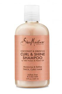 Shea Moisture Coconut & Hibiscus Curl & Shine Shampoo front of pack