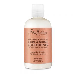 Shea Moisture Coconut & Hibiscus Curl & Shine Conditioner front of pack