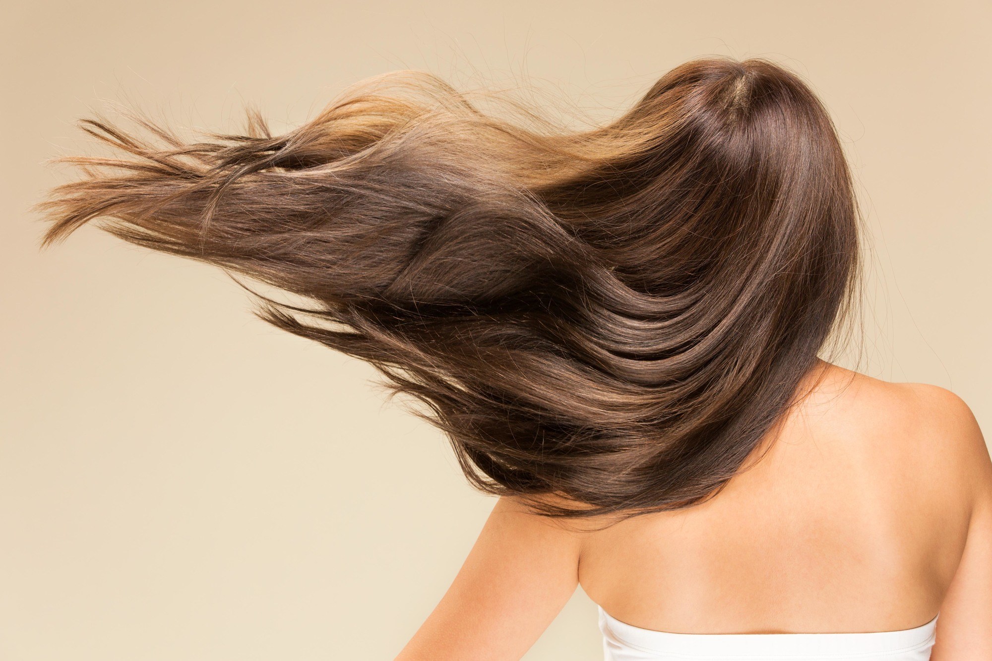 woman with long brown hair
