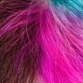 Rainbow colour hair roots