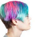 Rainbow pixie cut Pride hairstyle