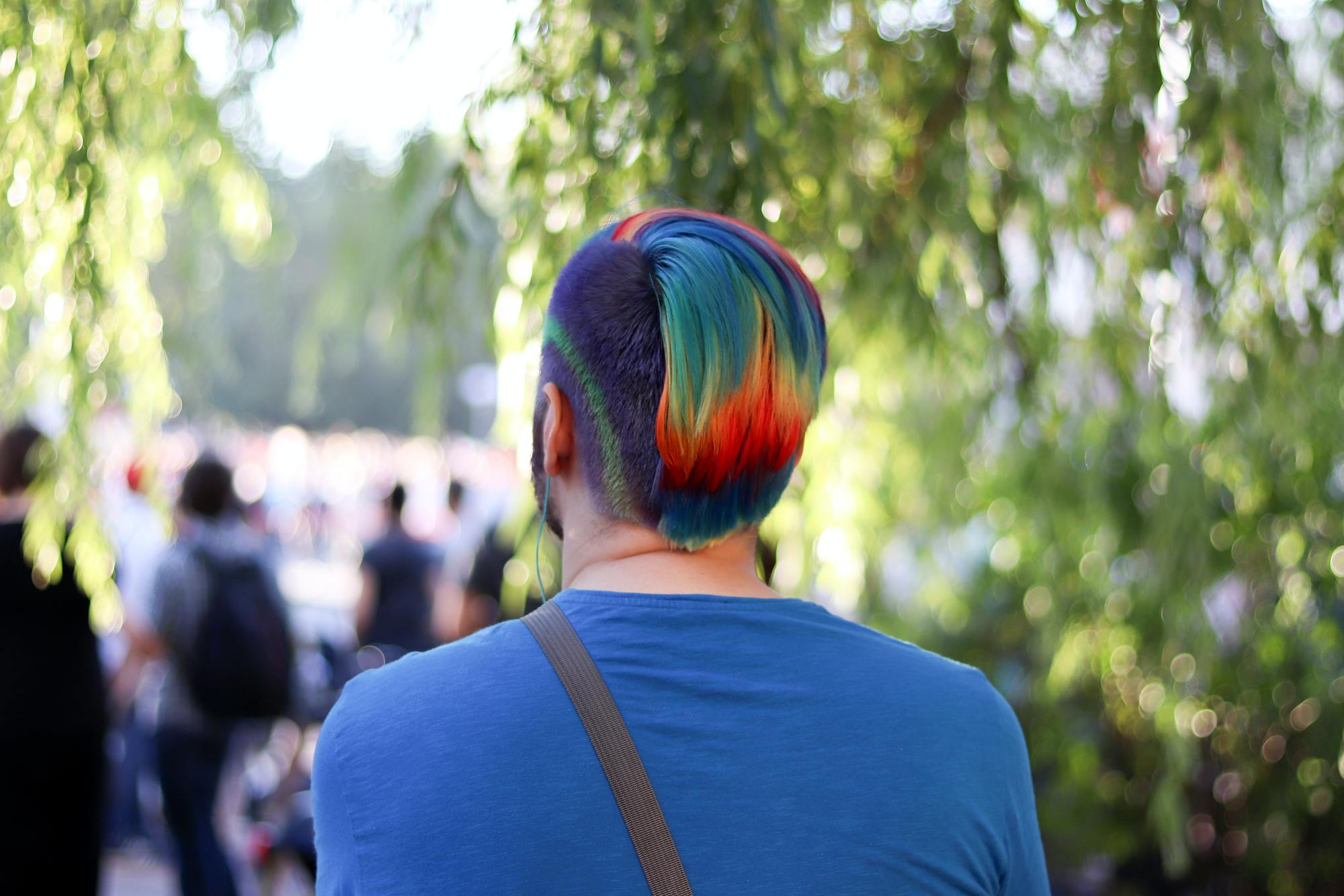 Rainbow hair for pride