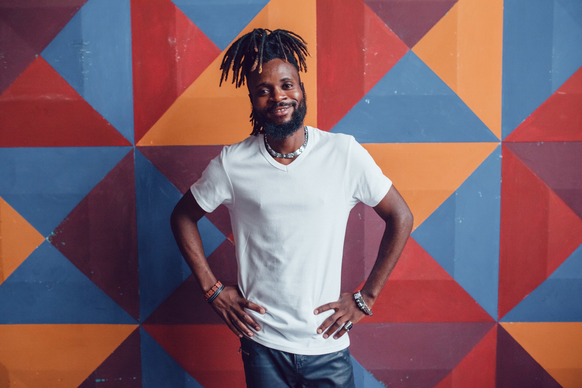 Man with high top hairstyle