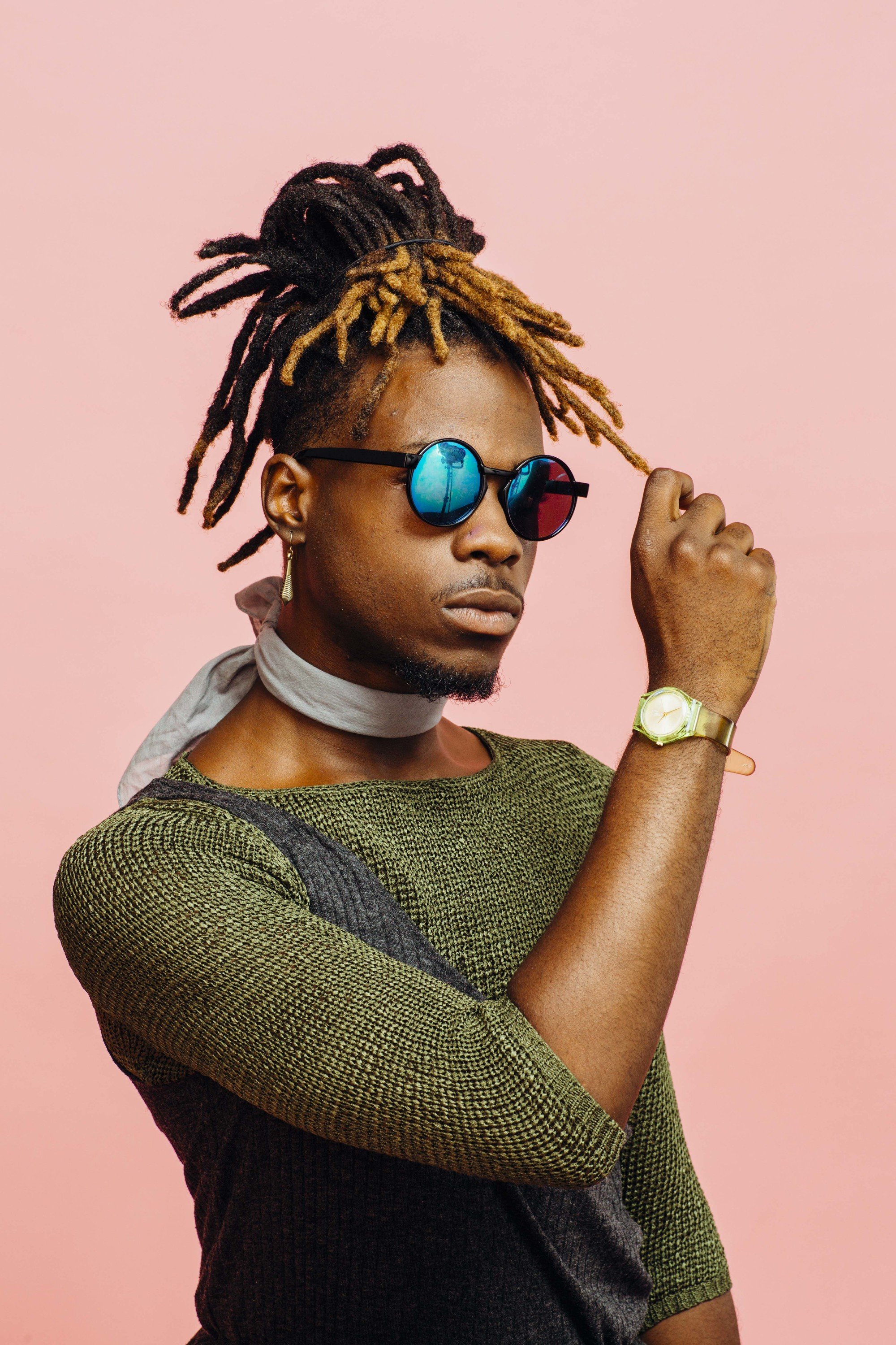 Man with ombre hair