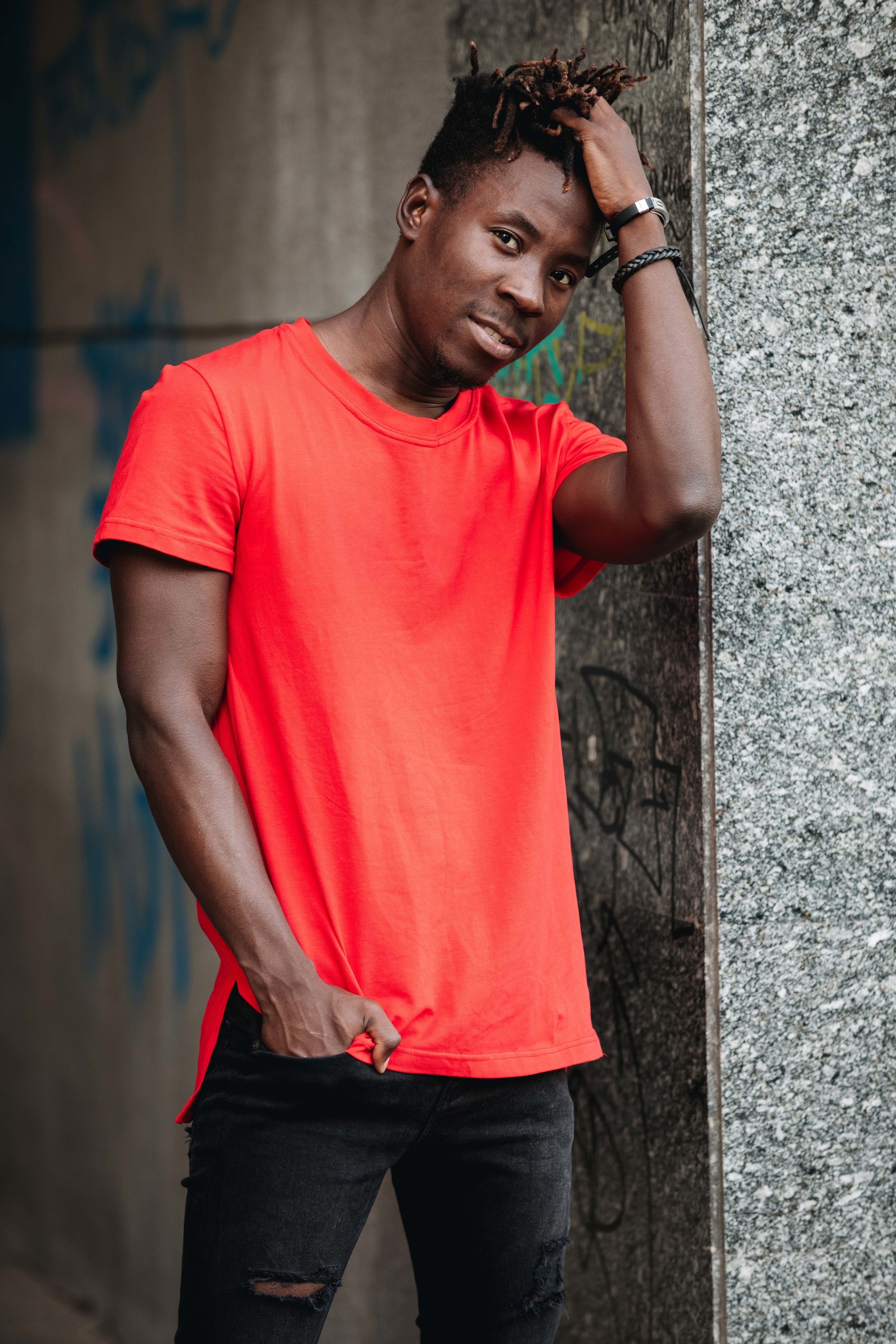 Man with short twists hair