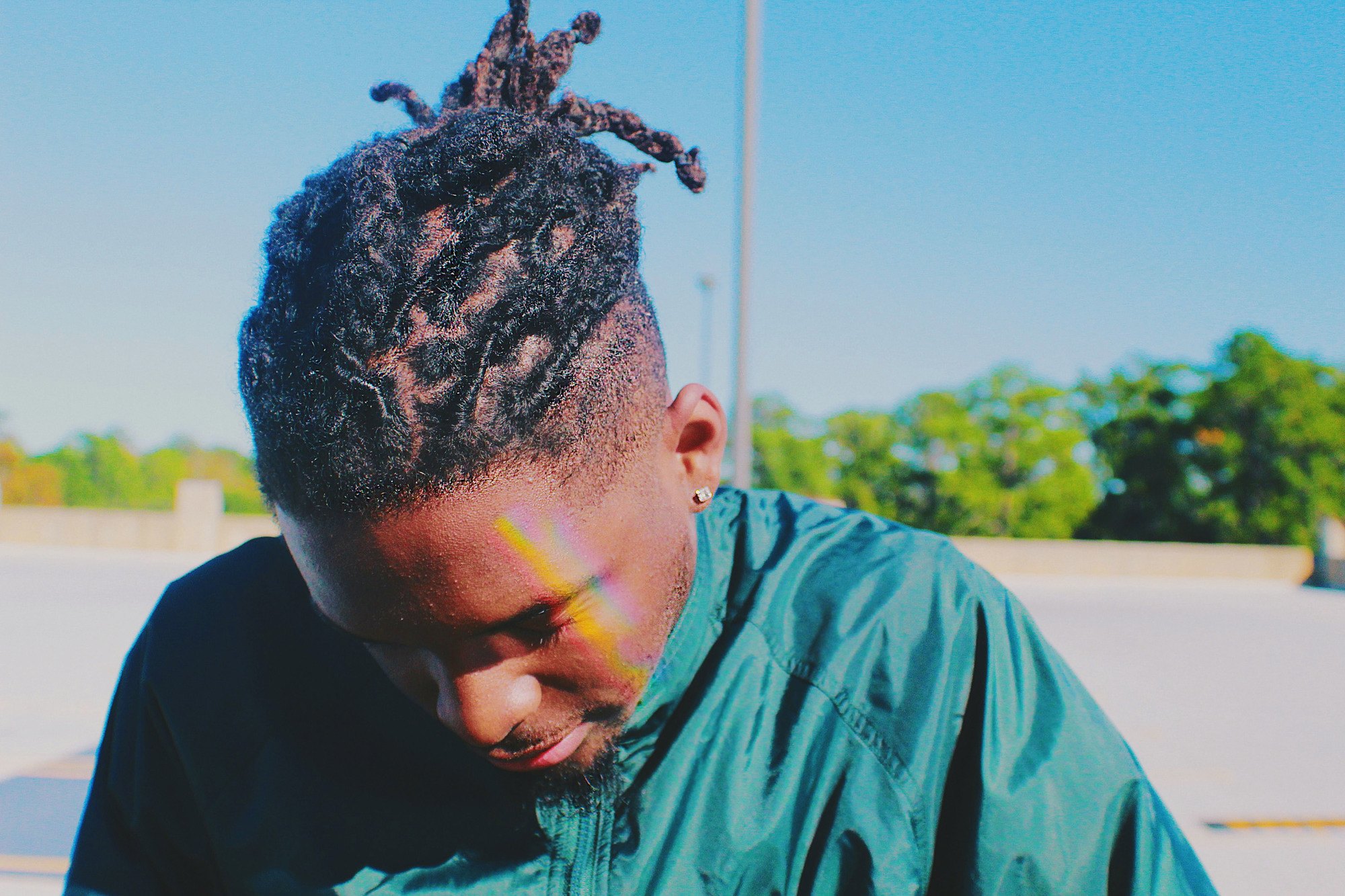 Braided loc hairstyle