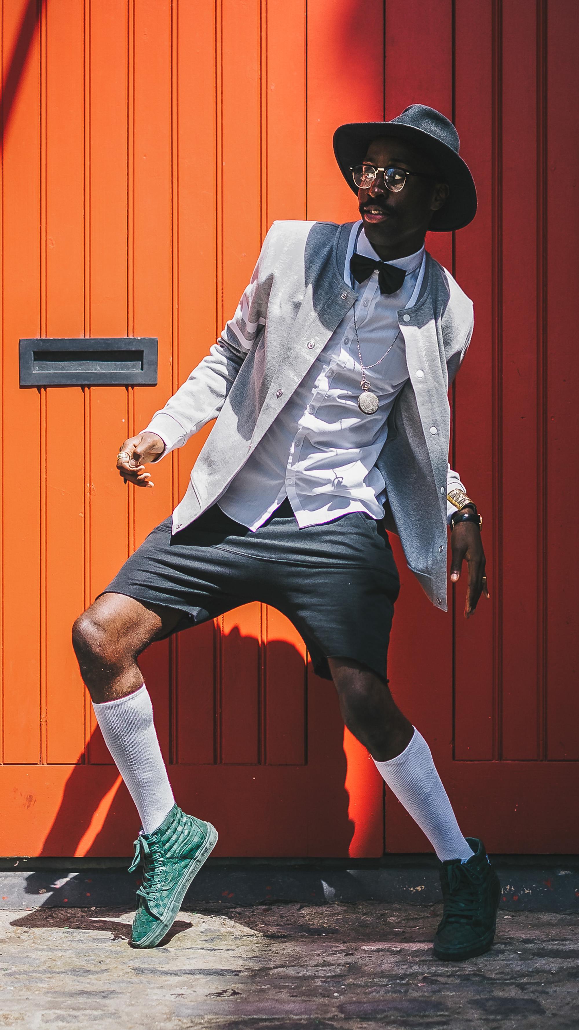 mental health awareness: man dancing outdoors