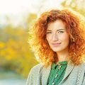 Perm hairstyles: Vivid orange hair