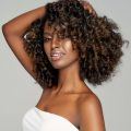 Voluminous permed curls