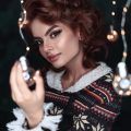 Glam festive curls