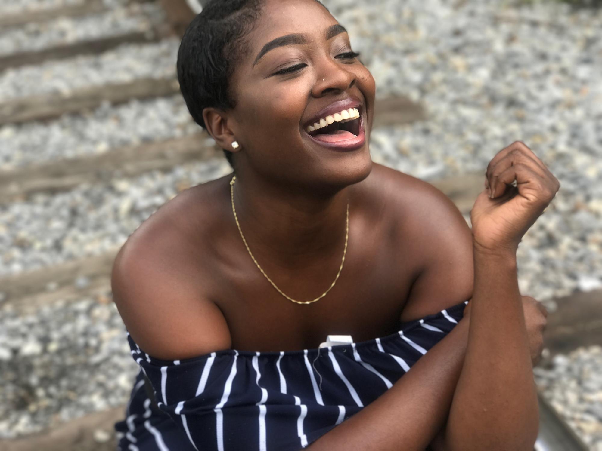 woman with very short hair styled in finger waves