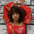 South African music inspired hair: Curly fringe