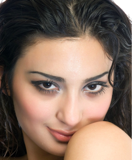 Rain or shine: Women with damp hair