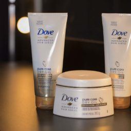 foto testamos Linha Dove Advanced Hair Series Pure Care Dry Oil