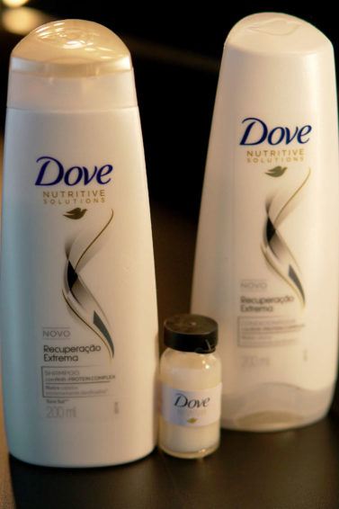 Shampoo e condicionador Dove Recuperação Extrema