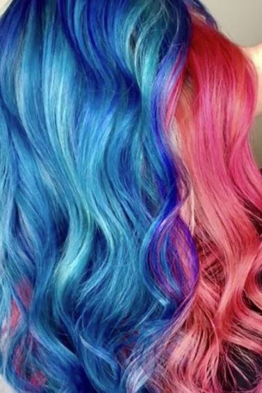 foto de um cabelo colorido ilustrando a matéria sobre tintura derramada no cabelo