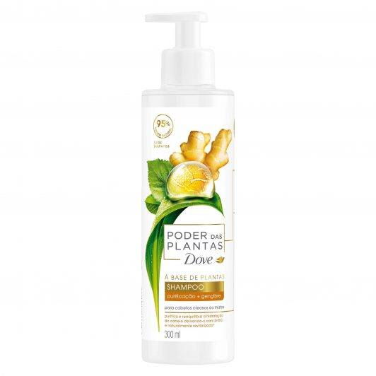 Shampoo Dove Poder das Plantas - Purificação e Gengibre