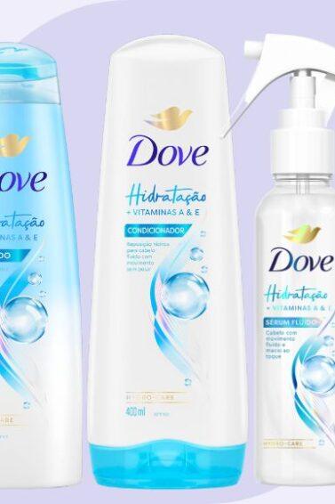Linha Dove Hidratação com Shampoo, Condicionador e Sérum