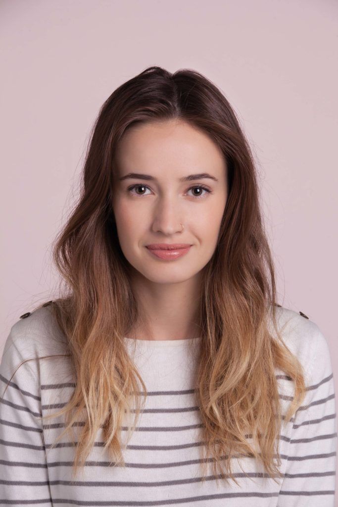 french braid updo with clean hair