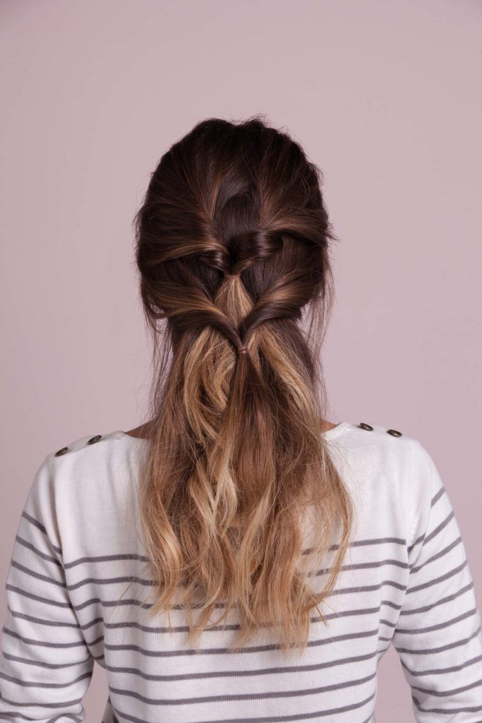 french braid updo inspired look using ponytail twists