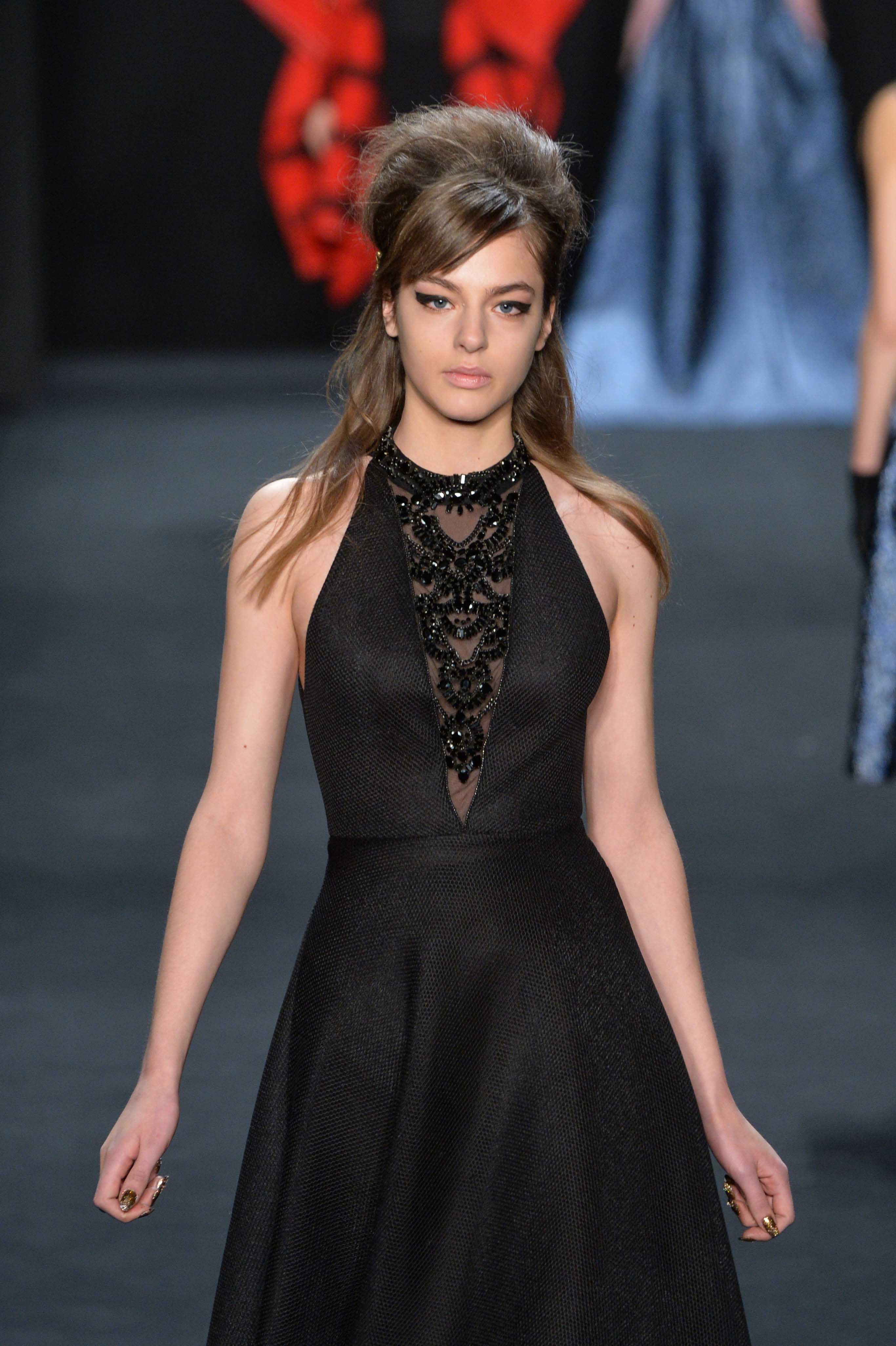 long hair with bangs side swept