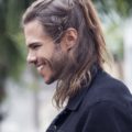 long hairstyles for men half up braid