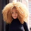 curly hairstyles for black women golden blonde