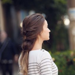 French braid updo inspired updo finished look