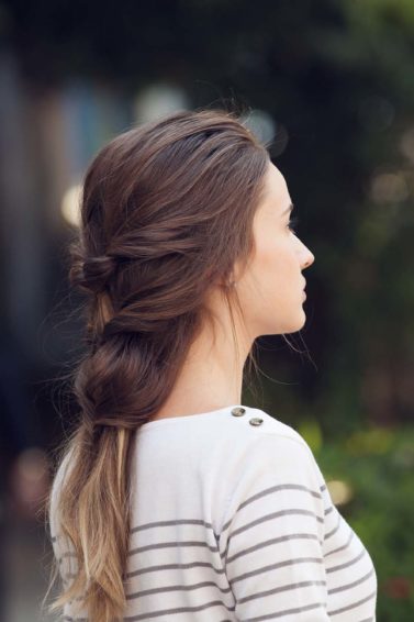 French braid updo inspired updo finished look