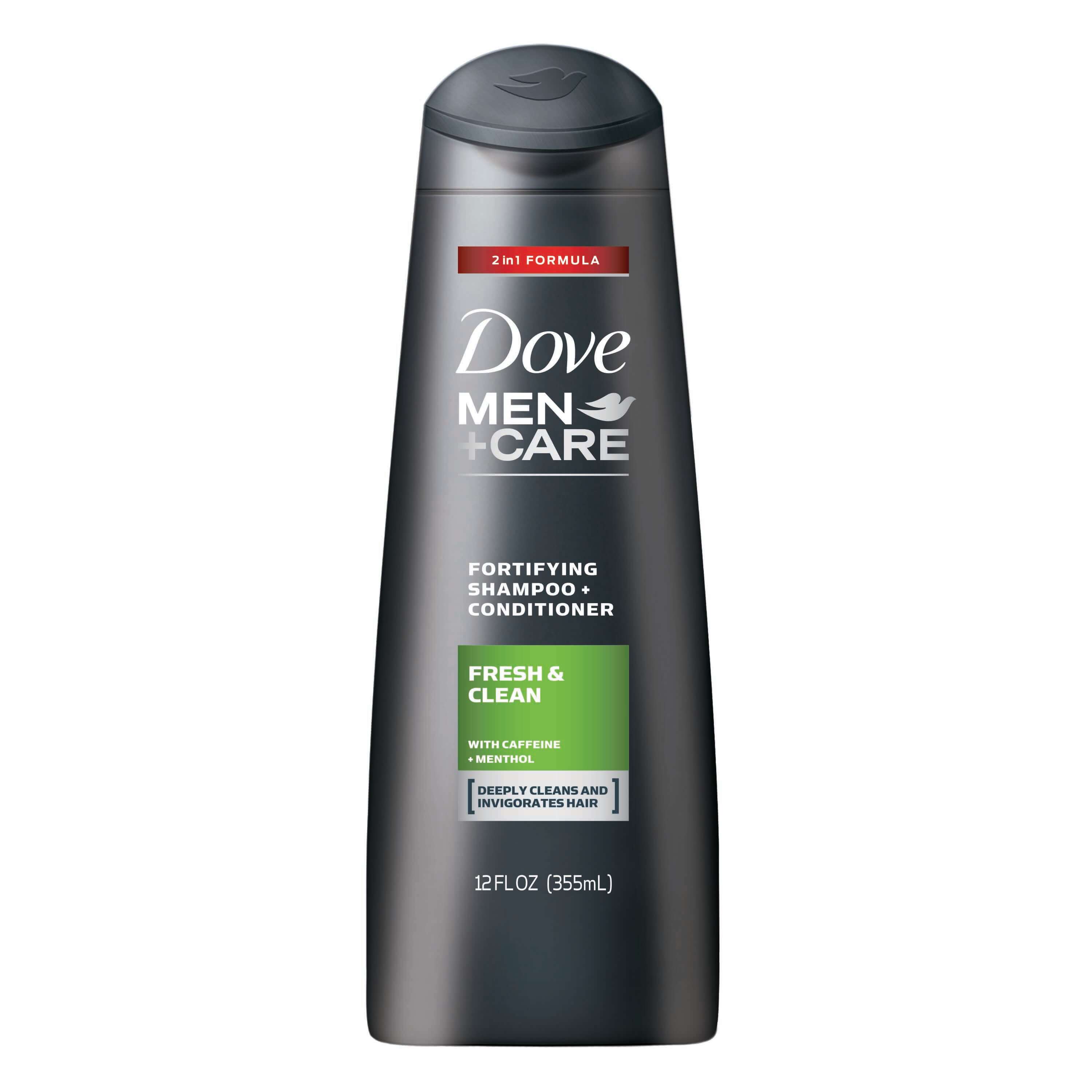 DOVE MEN+CARE FRESH & CLEAN FORTIFYING 2 IN 1 SHAMPOO + CONDITIONER