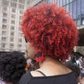 red and blue hairstyles afro