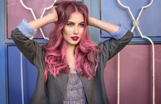 pink hairstyles for breast cancer awareness spray on