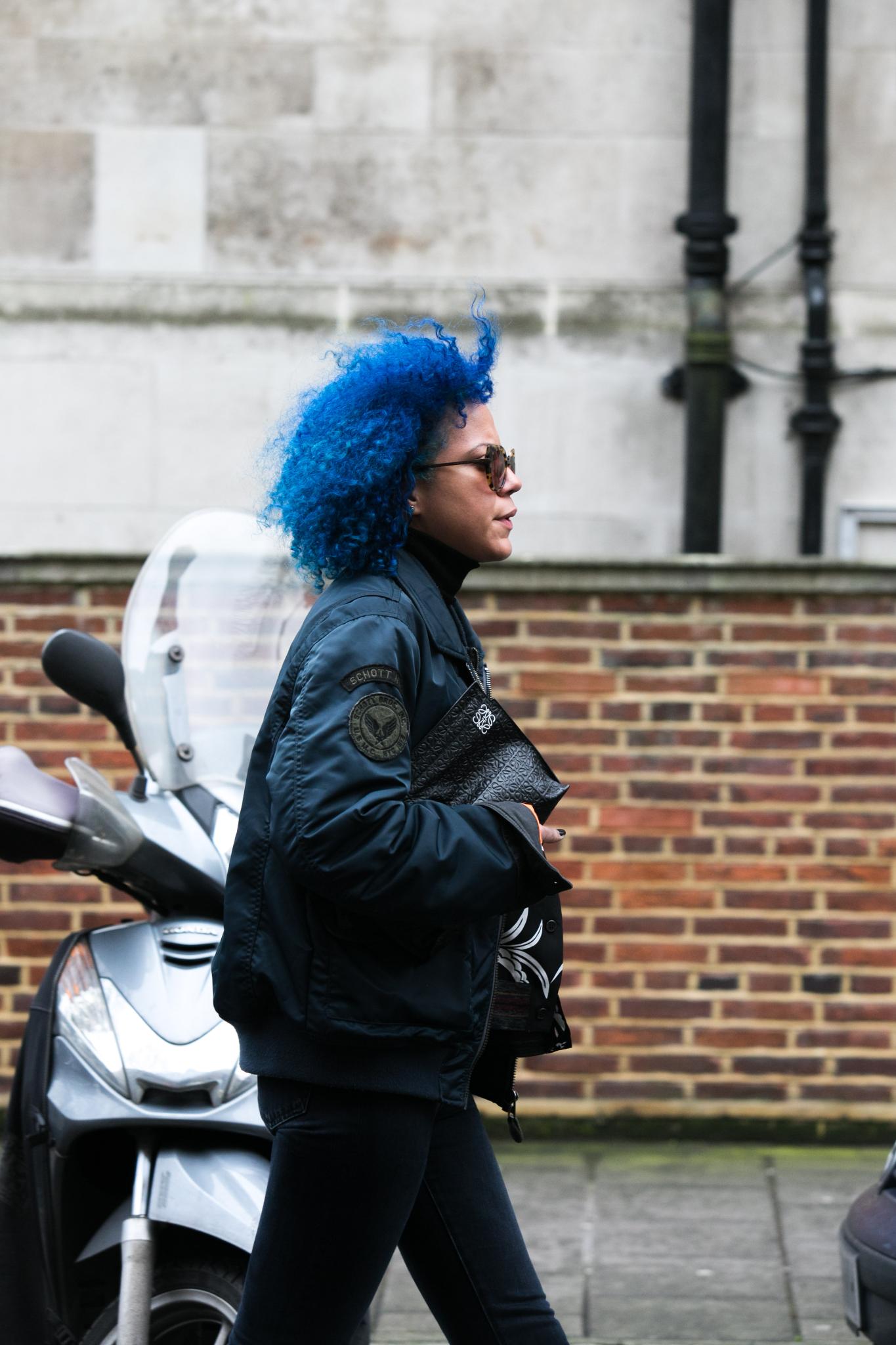 red and blue hairstyles blue fro natural hair