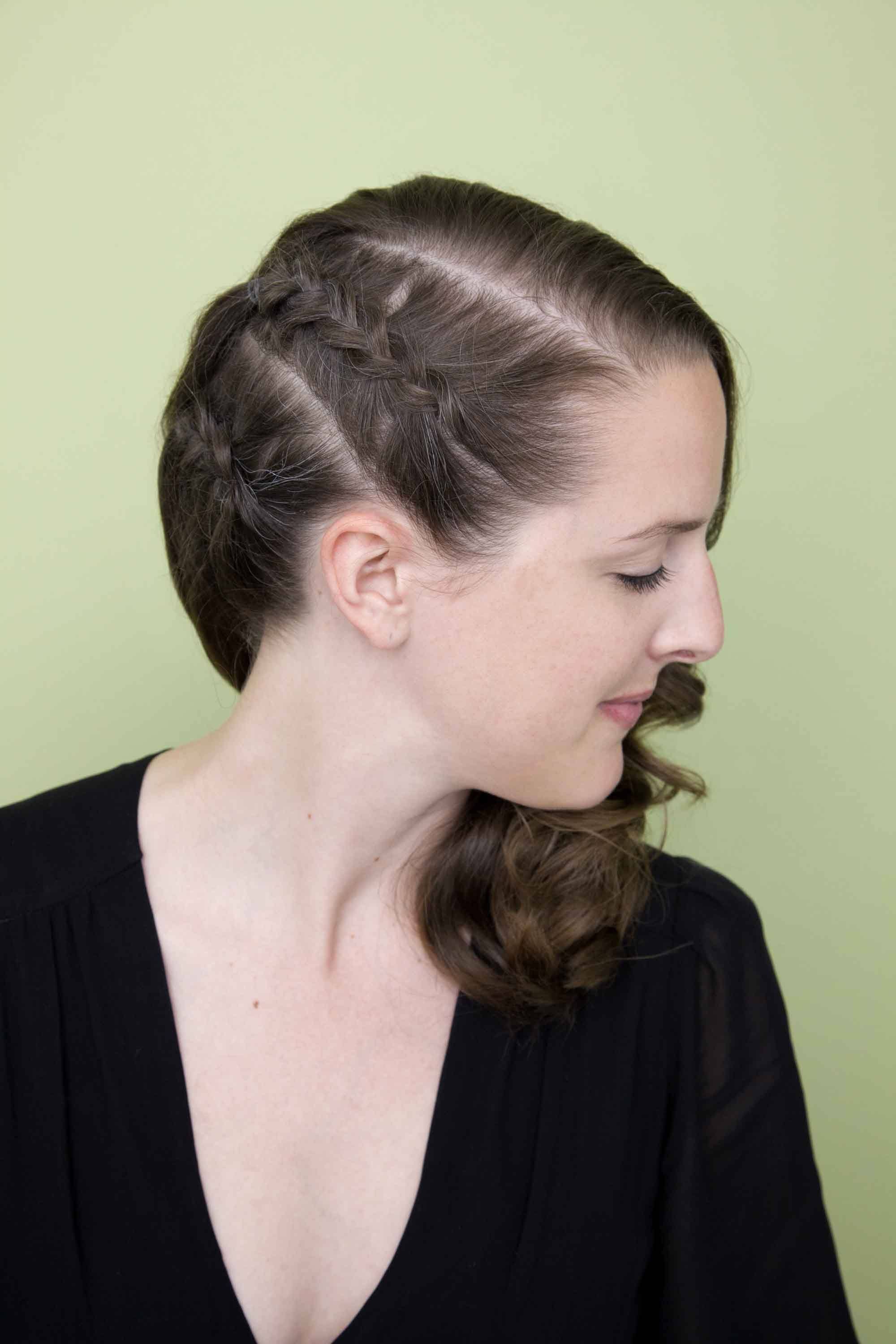 heat-damaged hair faux side shave