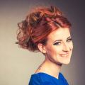 Dark Red Hair chignon