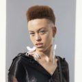 a female model wirh short crop hair